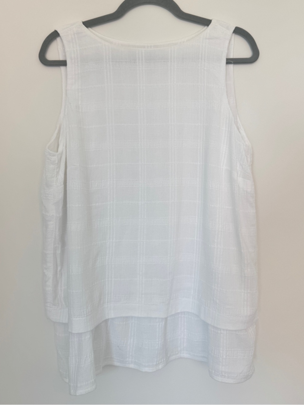 J. Jill 100% Cotton White Layered Tank Top